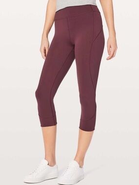 Lululemon In Movement High-Rise Everlux Crop Leggings in Redwood 12